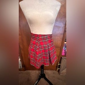 Purr Melrose Red Plaid mini skirt. Size XS. Retailed for $36